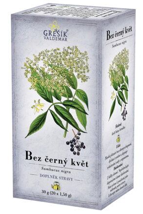  Baza čierna kvet bylinný porciovaný čaj