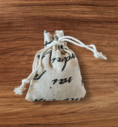 Bylinkové vrecko malé text