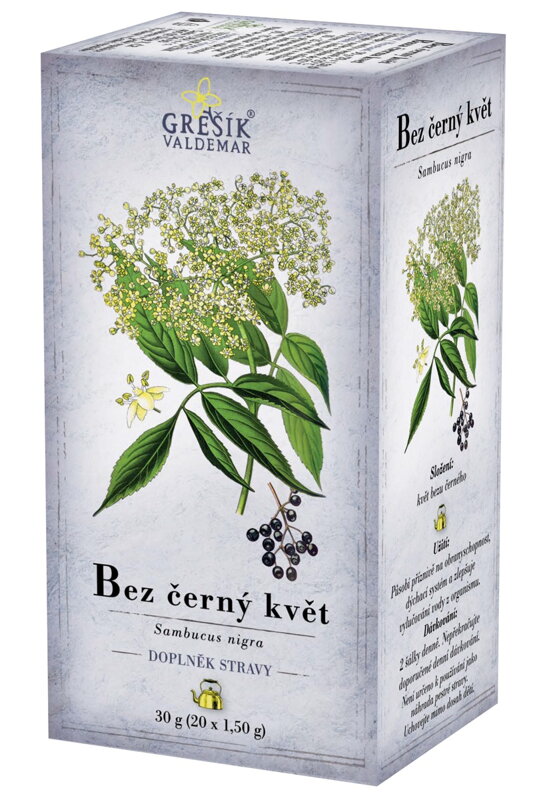  Baza čierna kvet bylinný porciovaný čaj